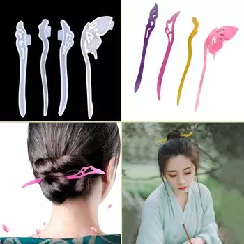 Заколка для волос, силиконовая форма из эпоксидной смолы, заколка для волос, ювелирные изделия, литейные формы, инструменты для классического изготовления ювелирных изделий, подарок для женщин 2