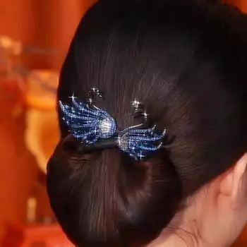 Заколка для волос со стразами и цветами Хвост кита Заколка для волос со стразами и цветами Ленивые бигуди для волос Ловкий пучок 1PCS