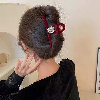 Заколка для волос со стразами в стиле барокко, женская заколка-краб, заколка-акула, корейская заколка для хвоста A