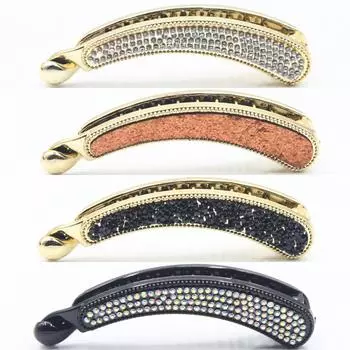 Заколка для волос со стразами, заколка-банан, вертикальная заколка, заколка-шпилька 1 шт., хрустальные аксессуары для волос, женские аксессуары 4