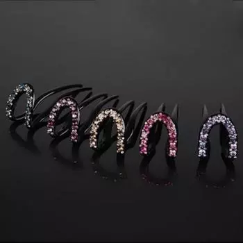 Заколка для волос Updo Comb Hair Pin со стразами U-образной формы, классическая заколка для волос, головной убор 11cm