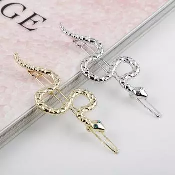 Заколка для волос в форме змеи в стиле ретро: Стильная, простая, универсальная заколка для челки