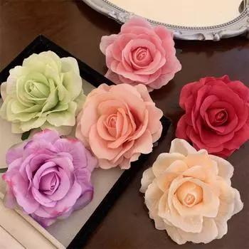 Заколка для волос в корейском стиле с розой в богемном стиле, заколка для волос для девочек, заколка для волос с милым цветком, пляжная заколка для волос