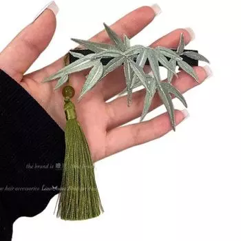 Заколка для волос в стиле Тан, заколка для волос в стиле Ханфу, головной убор в китайском стиле в виде листа, аксессуары для чонсама зелёный