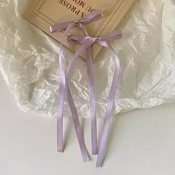 Заколка для волос в виде банта из ленты в корейском стиле, длинная заколка с кисточками, милый головной убор для женщин и девочек, модные аксессуары для волос для вечеринок PP