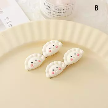 Заколка для волос в виде булочки с клецками на пару для женщин и девочек, корейская маленькая заколка с боковой стороной Bb, милый милый головной убор, аксессуары для волос