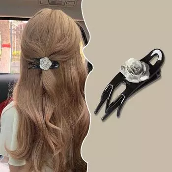 Заколка для волос в виде цветка камелии Ink Аксессуары для волос one size чёрный