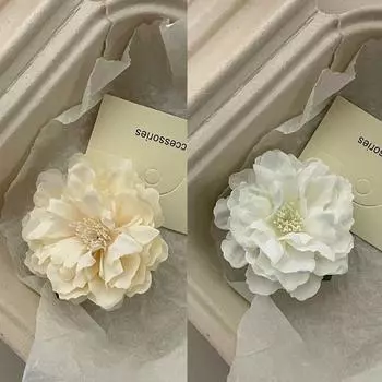 Заколка для волос в виде цветка пиона в стиле ретро, сладкие искусственные заколки-цветы для женщин и девочек, свадебные заколки для волос, аксессуары для волос синий