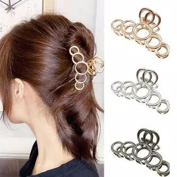 Заколка для волос в виде диска, круглая заколка для купания, заколка для волос в виде когтей, металлическая заколка для волос, заколка для волос, аксессуары для волос серебряный