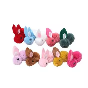 Заколка для волос в виде кролика, мягкая, симпатичная, набитая кроликом, заколка для волос для женщин и девочек, пасхальная, мягкая, для младенцев