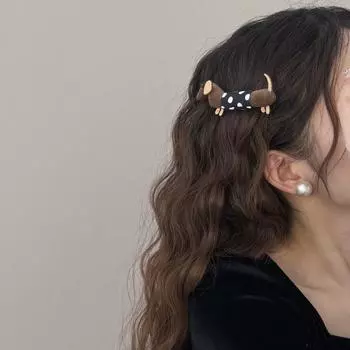 Заколка для волос в виде утиного клюва, симпатичная резинка для волос в виде мультяшной собаки, модная резинка для волос в виде конского хвоста, аксессуары для волос Red Hair Clip