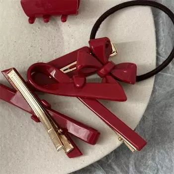 Заколка для волос во французском стиле ретро, красная заколка с уткой, горячая распродажа, женская заколка для волос со сломанными волосами