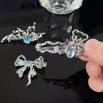 Заколка для волос Y2K Butterfly Bear - Роскошный головной убор Niche