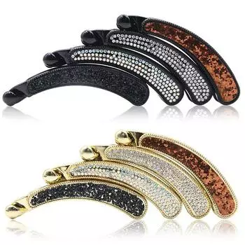 Заколка для волос, заколка-банан, вертикальная заколка для волос, стразы, кристалл, 1 шт., женская заколка для волос, заколка для волос 1