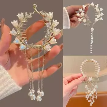 Заколка-кисточка, зажим для фиксации головы пучка, пряжка для пучка One Size