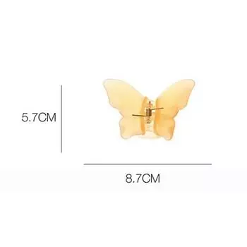 Заколка-коготь для волос в виде матовой бабочки, заколка-зажим для волос в виде акулы, аксессуар для волос 8.7CM фиолетовый