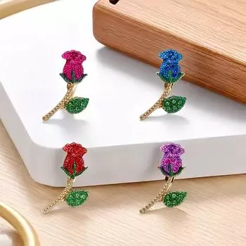 Заколка-корсаж в виде цветка растения, универсальный темперамент, высококачественная цветная брошь в виде розы, аксессуары для одежды