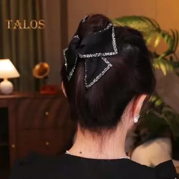 Заколка-краб для волос со стразами, сильная фиксация на затылке, блестящая заколка для волос, повседневная одежда для свиданий и вечеринок B