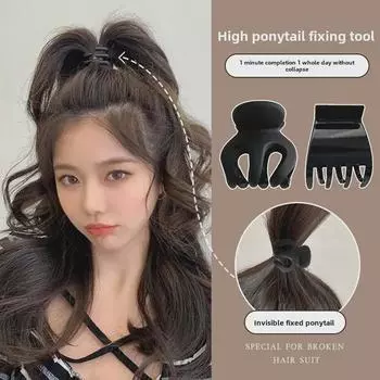 Заколка-краб для волос средней длины для высокого хвоста и челки Large (~5CM)