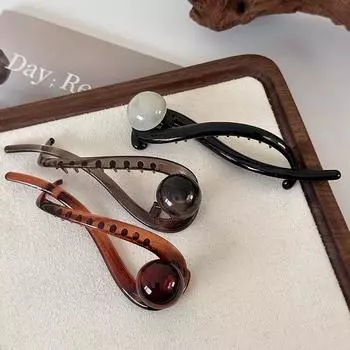 Заколка-краб в стиле ретро, заколка-хвост в форме буквы S, заколка-краб, заколка-шпилька, головной убор, аксессуары для волос серый