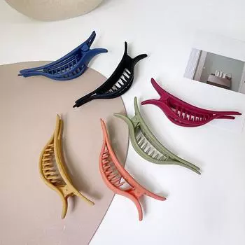 Заколка-утиный нос конфетного цвета для женщин и девочек, заколки для волос, хвост, акриловые заколки-утиный нос, большие заколки-крабы зелёный