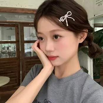 Заколка-утиный нос с полым бантом Серебряная металлическая заколка для волос Простая заколка-бантик для женщин Style 3