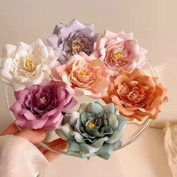 Заколка-уточка из ткани «Роза» Заколка-утка из ткани Заколка-сладкая роза для волос Женская