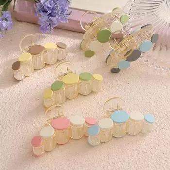 Заколка в виде акулы в стиле ретро, большая заколка с геометрическим узором, милая шпилька в виде тарелки, зажим в форме акулы, женский головной убор