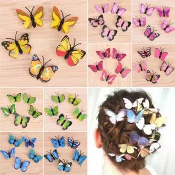 Заколки-бабочки, аксессуары, 5 шт.