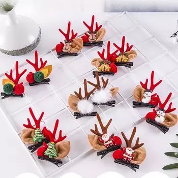 Заколки для волос, аксессуары, заколка-утконос, рождественские заколки для волос, заколка для челки, женские заколки, заколки-рога оленя 01