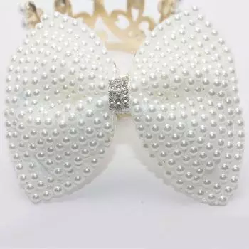 Заколки для волос банты для вечеринки с заколками для волос со стразами, белым жемчугом 1 шт. аксессуары для волос свадебный бутик уникальный 1