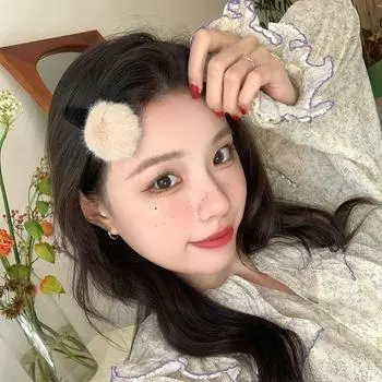 Заколки для волос Бархатная шпилька для волос Боковая заколка для волос Персонализированная плюшевая заколка для волос Уличная одежда C