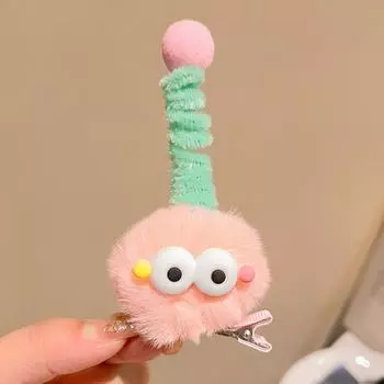 Заколки для волос для девочек, необычная заколка-утконос, головной убор, симпатичная сломанная челка, пушистая, мягкая, милые украшения для волос, осень и зима