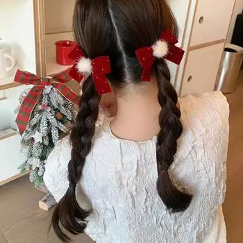 Заколки для волос для женщин, черные, красные, вельветовые, банты, заколки со стразами, норковые заколки, заколки для хвоста, головные уборы, аксессуары для волос