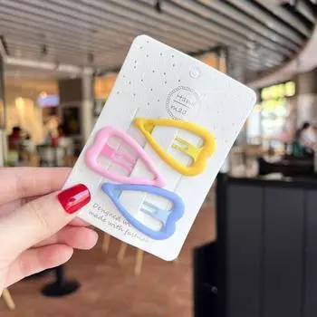 Заколки для волос конфетных цветов для девочек и женщин, простые базовые милые шпильки, окрашенные в яркие матовые цвета, аксессуары для волос 4cm