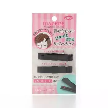 Заколки для волос Mapepe No-Crease Secure Ribbon, 2 шт., черные