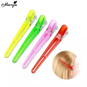 Заколки для волос Monja, держащие прическу для парикмахерской, заколки для волос с плоским утиным ртом, аксессуары для резки с одним зубцом, парикмахерские ролики с самозахватом, инструменты для поставок