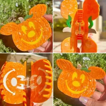 Заколки для волос на Хэллоуин, заколки для челюстей, укладка на тему косплея, заколки для волос, аксессуары для волос для женщин и девочек, густые и тонкие волосы One Size оранжевый