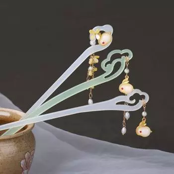 Заколки для волос Плетеные заколки для волос Облако Китайские вилки для волос Цветок Женские заколки Hanfu Заколки для волос Кроличьи палочки