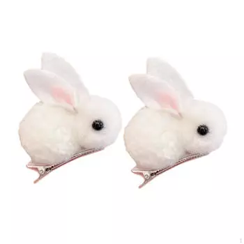 Заколки для волос, плюшевые заколки для женщин, 2 шт. красный