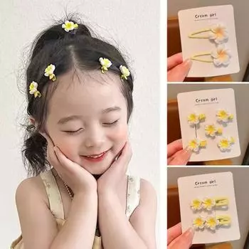 Заколки для волос, резинки для волос, Нескользящие заколки для волос с милым цветком плюмерии, кольца для волос, декоративные пластиковые аксессуары для волос для женщин и девочек A