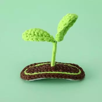 Заколки для волос ручной работы из шерсти, ростки фасоли, заколки для волос, аксессуары для волос, заколки для волос, вязаные из шерсти, креативные женские заколки-утконосы