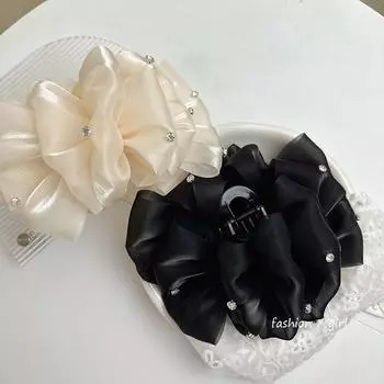 Заколки для волос с бантом, когтями и стразами для женщин, милые заколки для волос, крабовые волосы