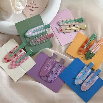 Заколки для волос с фруктовым дофамином, заколка для волос BB, милая, милая заколка в виде утиного рта, пляжные, летние, для девушек, боковые заколки, аксессуары для волос