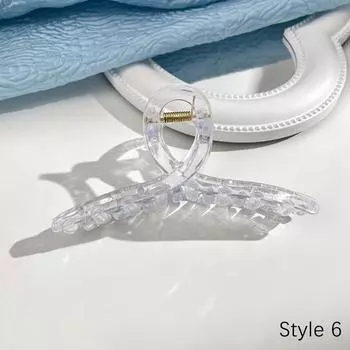 Заколки для волос с градиентом цвета, геометрические заколки, аксессуары для волос в виде краба