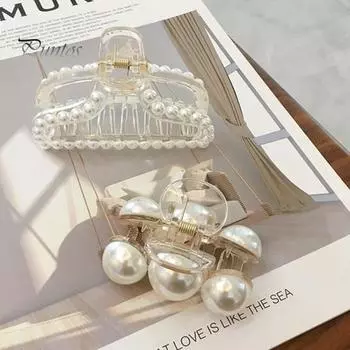 Заколки для волос с искусственным жемчугом, милые элегантные стильные аксессуары для купания, экологически чистые аксессуары для волос для женщин и девочек L