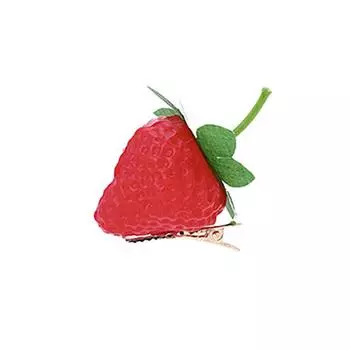 Заколки для волос с клубникой, милые головные уборы из смолы, аксессуары для волос, заколка с боковой челкой для девочек, милые заколки для волос, головной убор, ювелирные изделия