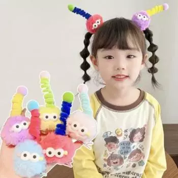 Заколки для волос с милыми мультяшными плюшевыми животными, 3D забавные заколки, детские кавайные головные уборы, аксессуары для волос для девочек фиолетовый