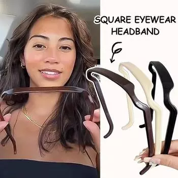 Заколки для волос солнцезащитные очки повязка на голову смола простая элегантная декоративная невидимая повязка на голову для волос чёрный