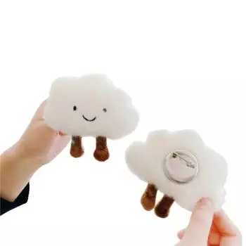 Заколки для волос Talos, пушистые украшения, плюшевая брошь с мультяшными облаками, булавка для украшения